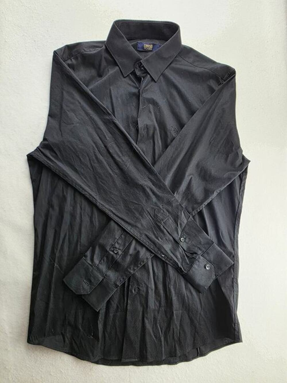 Cavalli Class Button Down Black Size 16.5